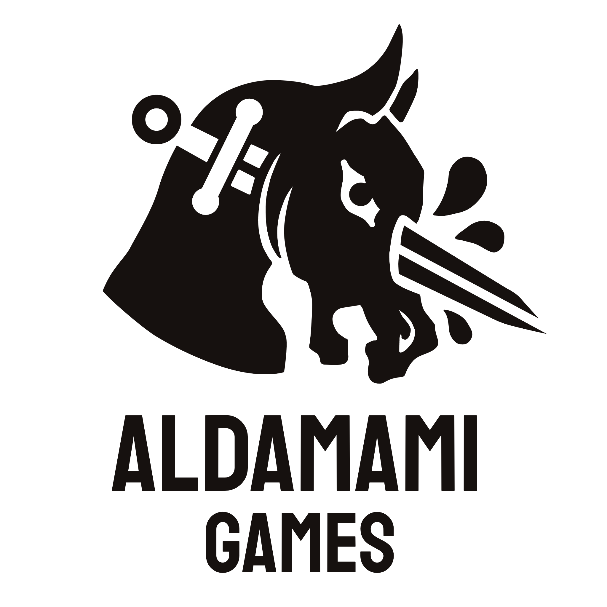 ALDAMAMI GAMES LOGO BLACK - ALDAMAMI